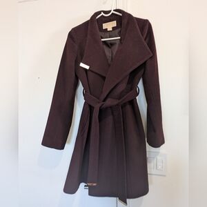 Michael Kors Women Burgundy Coat